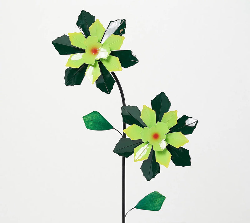 Double Flower Spinner, Green,6"x25"x62.5"inches