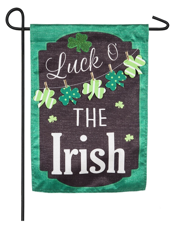 Evergreen Garden Suede Flag, St. Patrick's Day Chalkboard, 18'' x 12.5'' inches