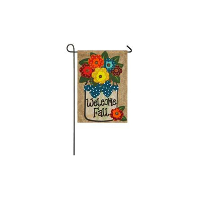 Evergreen Welcome Fall Garden Suede Flag, 18'' x 12.5'' inches
